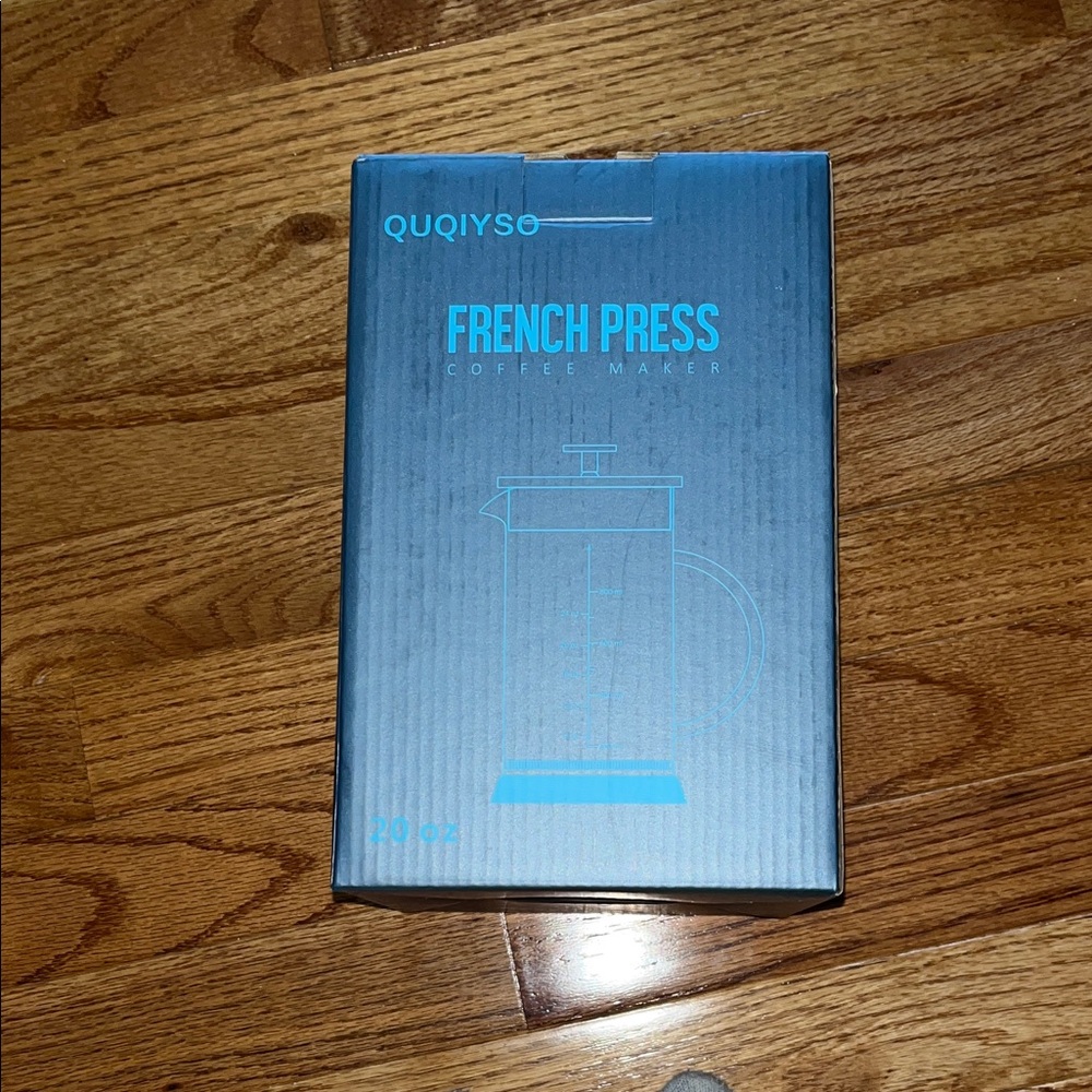 Blue French Press Coffee Maker